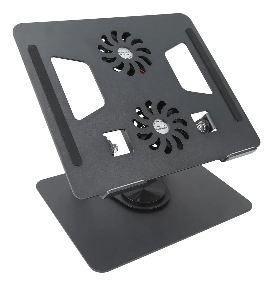 Base Portatil 360 Grados Metalica 2 Ventiladores